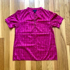 BANANA REPUBLIC satin puff sleeve blouse